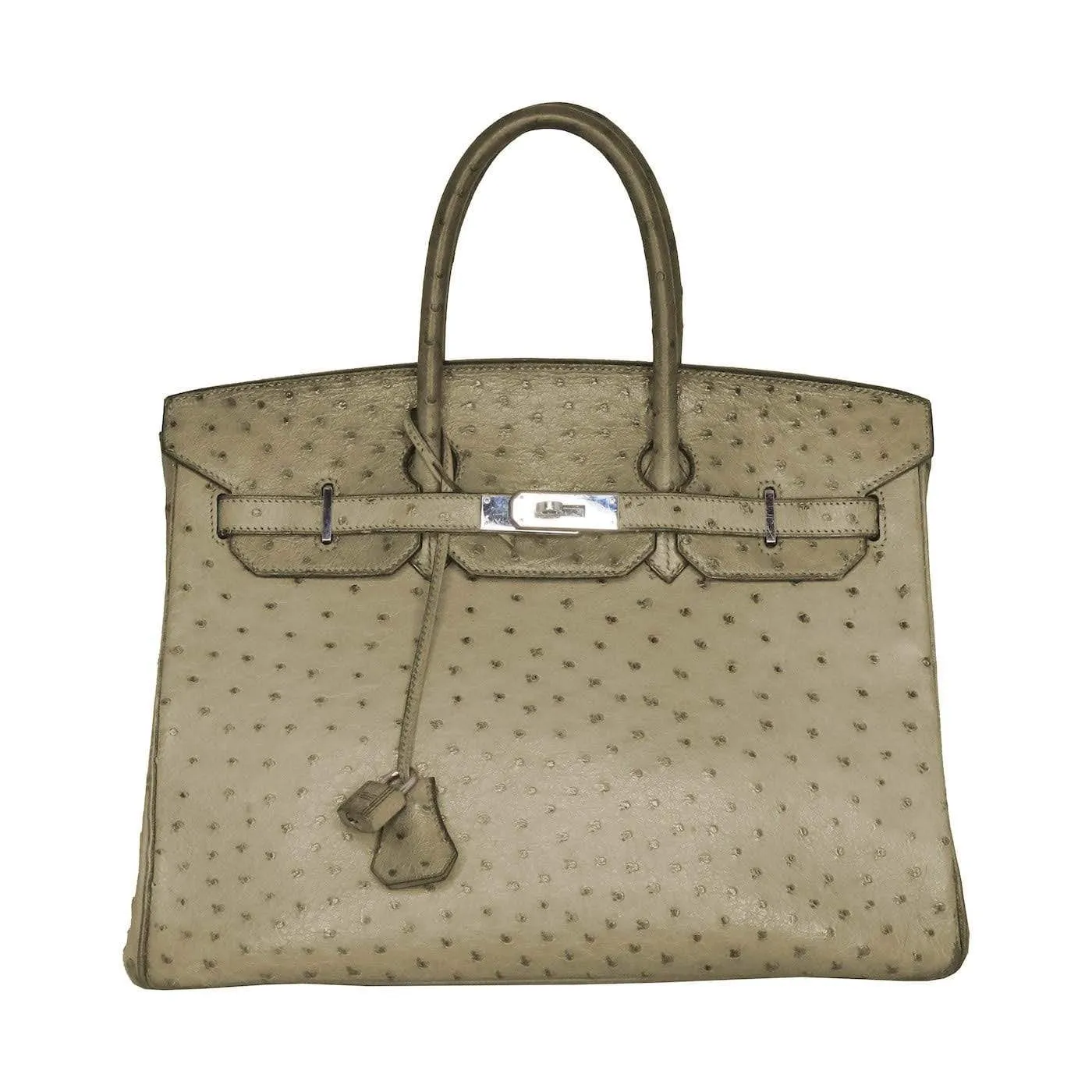 Hermes Birkin 35 Ostrich Gris PHW