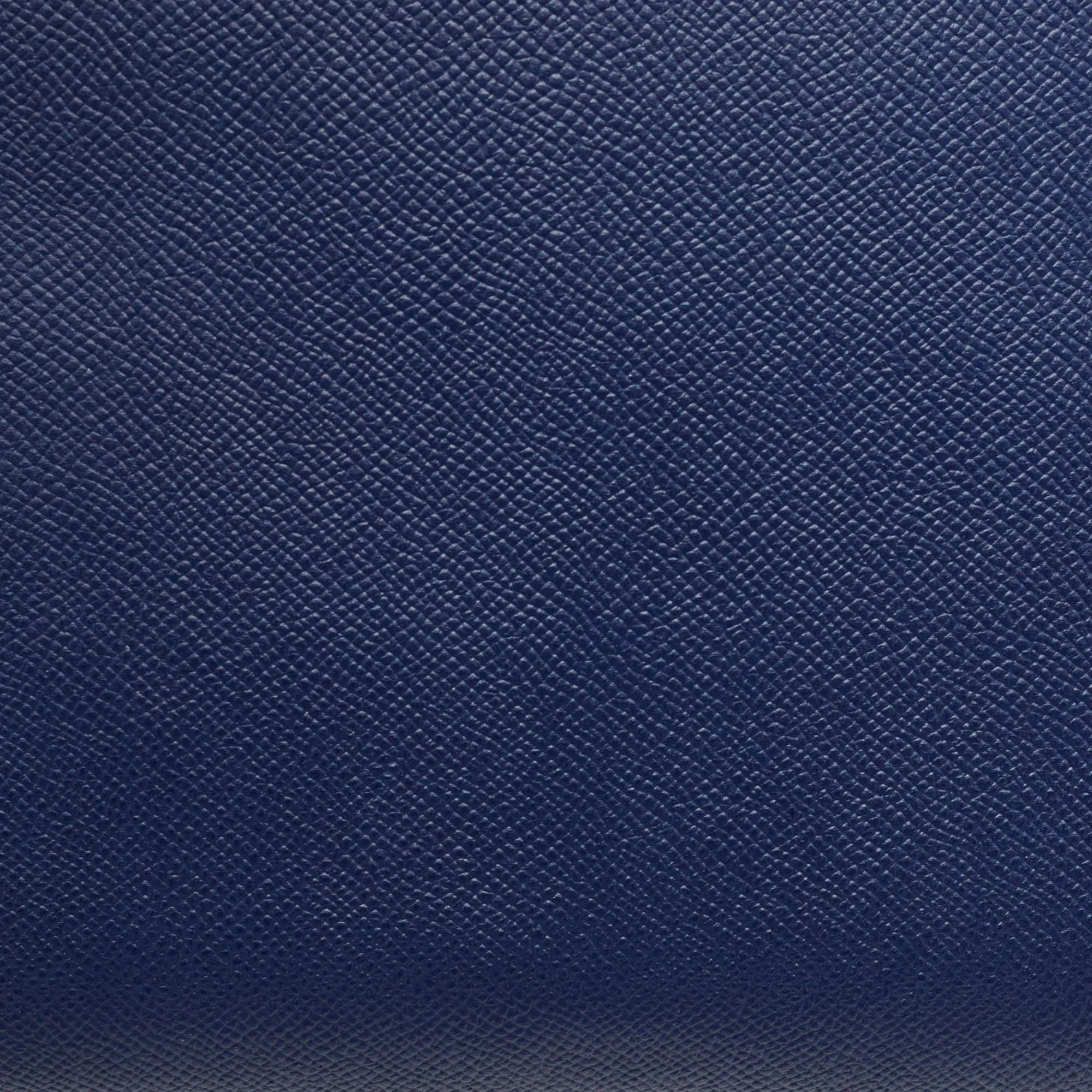 HERMES Blue Saphir Epsom Leather Gold Finish Birkin 35 Bag
