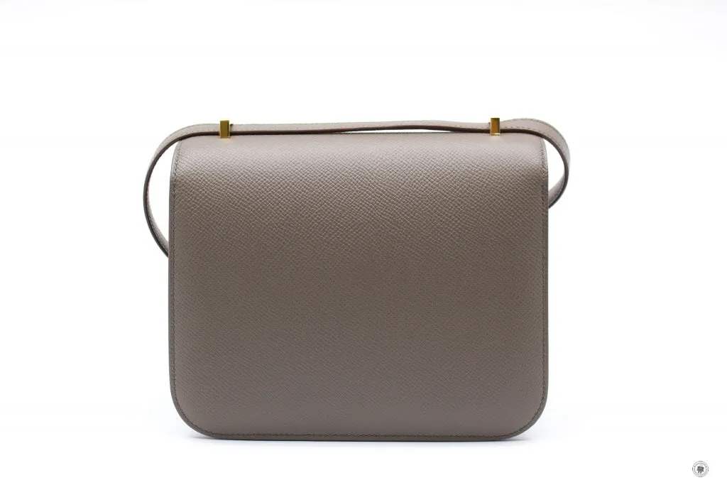 Hermes Constance Iii Etain / CC8F Epsom Mini  Shoulder Bags Ghw