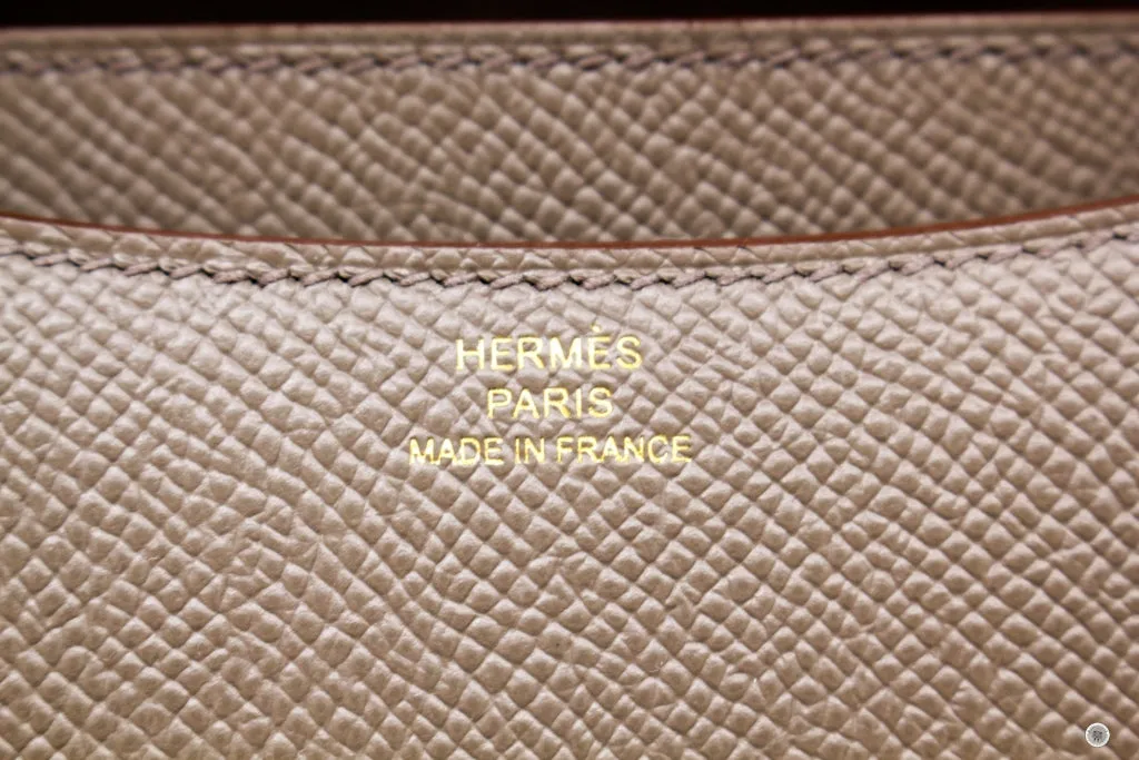 Hermes Constance Iii Etain / CC8F Epsom Mini  Shoulder Bags Ghw