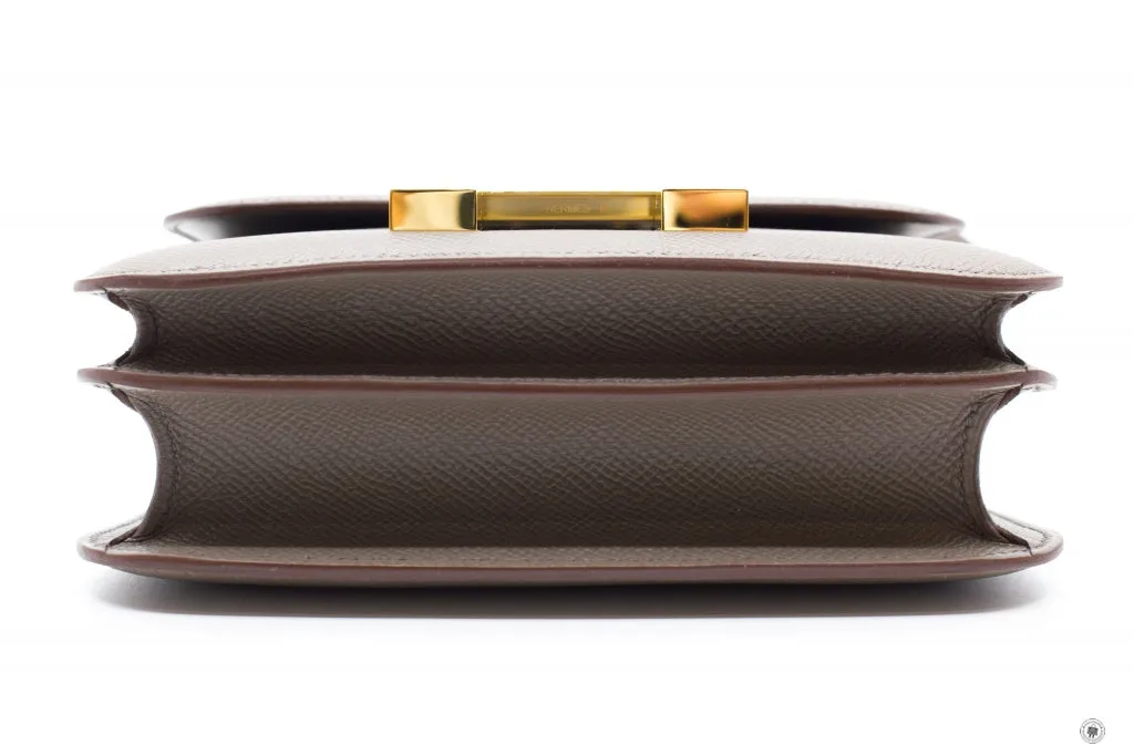 Hermes Constance Iii Etain / CC8F Epsom Mini  Shoulder Bags Ghw