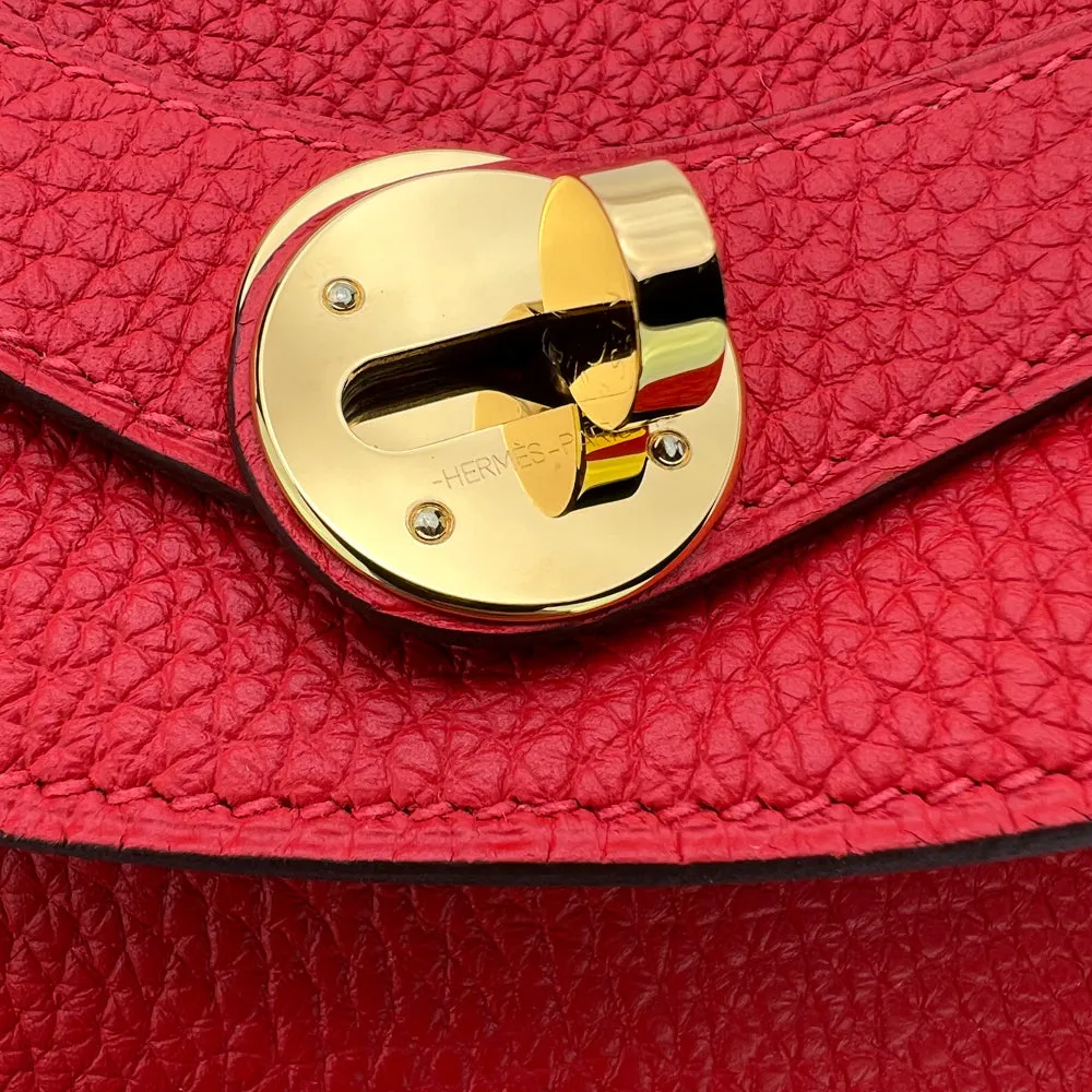Hermes Rouge Tomate Clemence Lindy 30