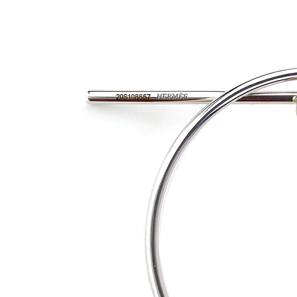 Hermes Sterling Silver Medium Loop Earrings