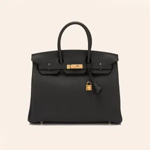Hermès | Black Birkin with Gold Hardware | 35