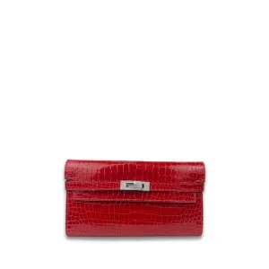 Hermès Diamond Crocodile Porosus Kelly Wallet