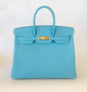 Hermès |Turquoise Birkin with Gold Hardware | 35