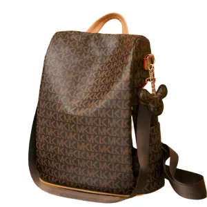 High Quality Leather Ladies Backpack Luxury Designer Women Shoulder Bag Girls School Bag Letter Printing Anti Theft Backpack