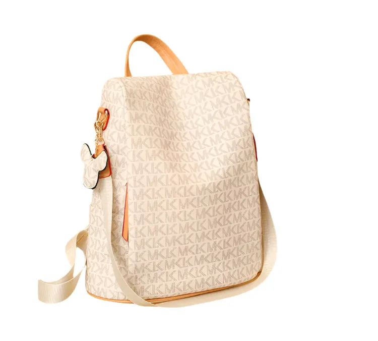 High Quality Leather Ladies Backpack Luxury Designer Women Shoulder Bag Girls School Bag Letter Printing Anti Theft Backpack