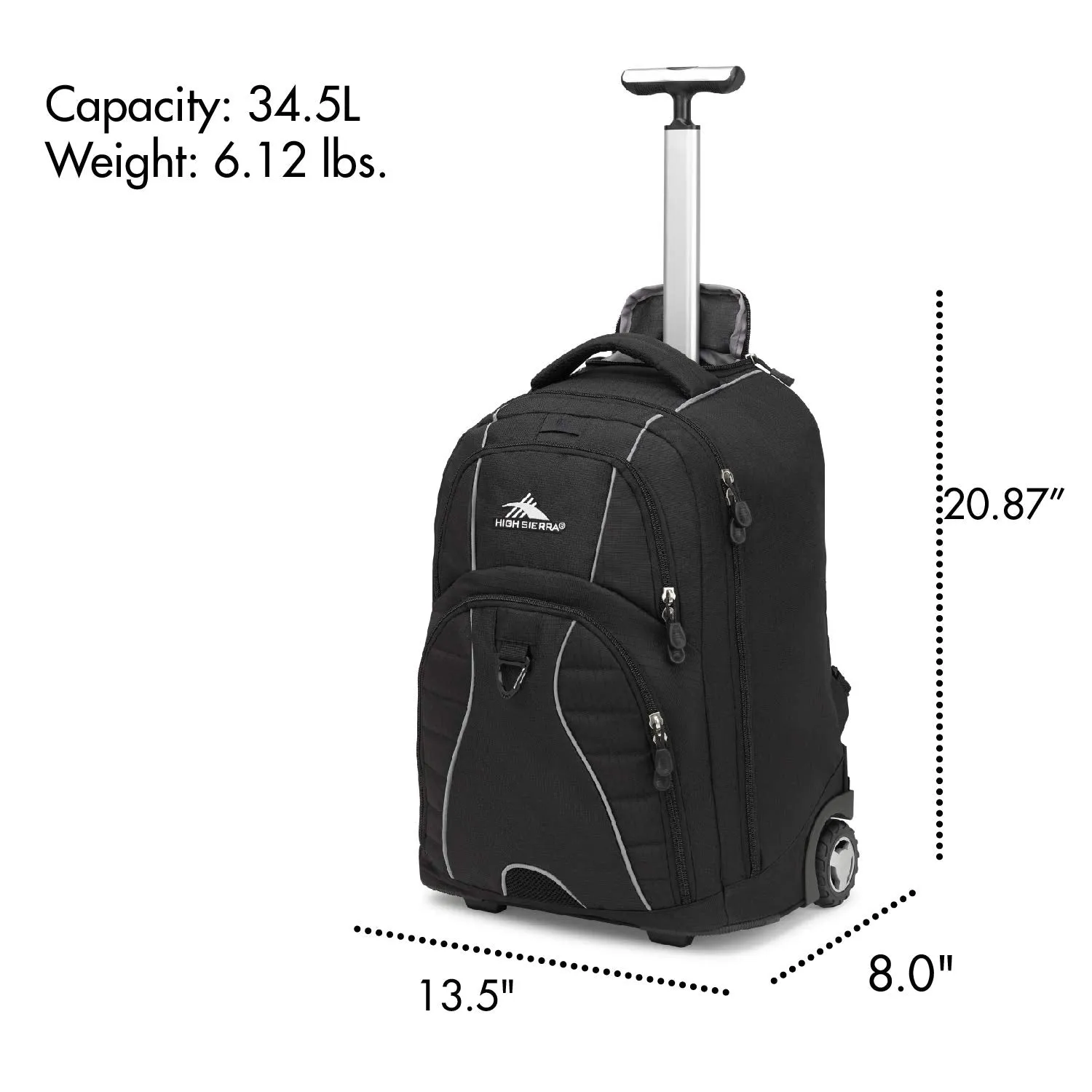 High Sierra Freewheel Wheeled Laptop Backpack