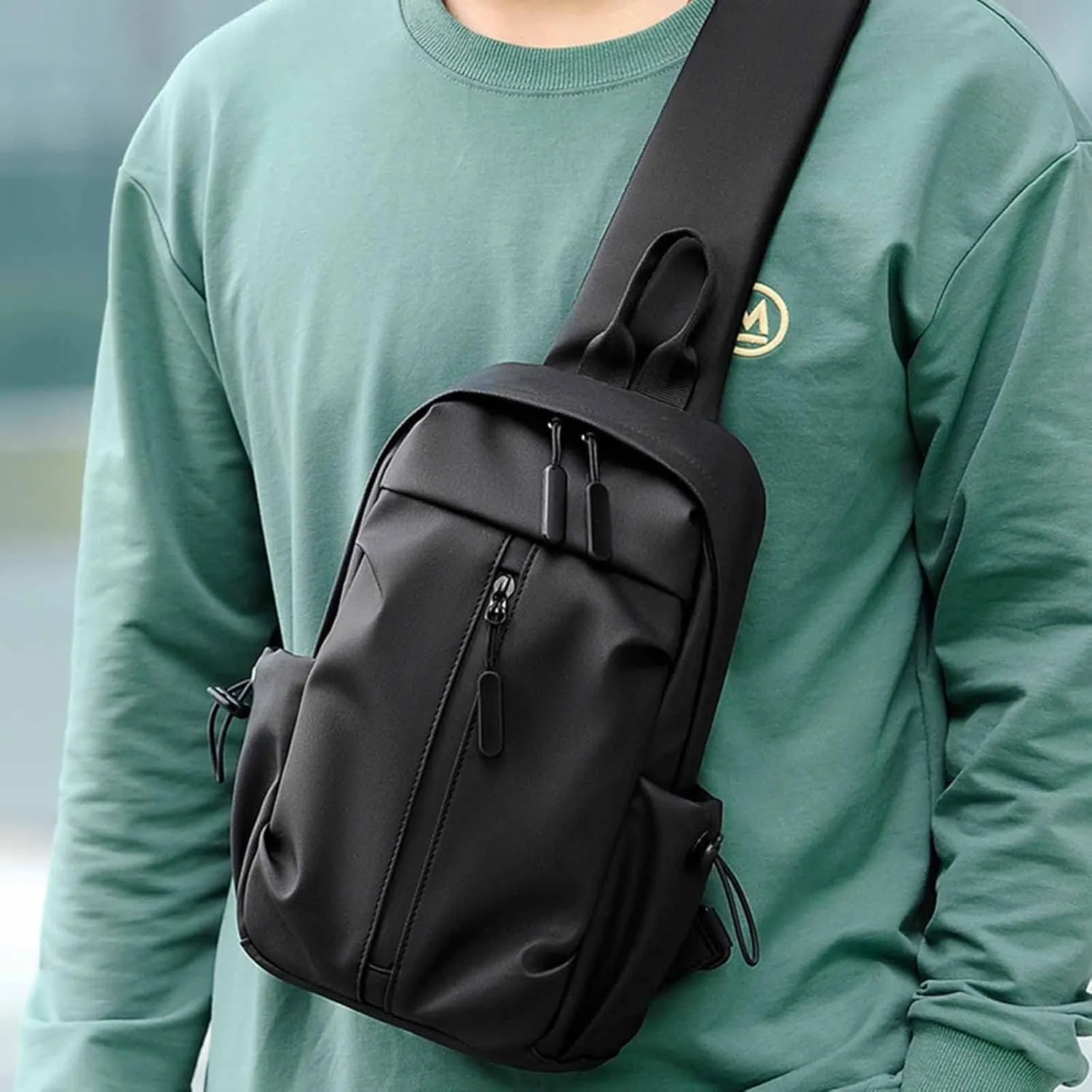 Hiking Daypack for Women Men New Men's Chest Bag Korean Chaoku Backpack Business Leisure Functional Travel One