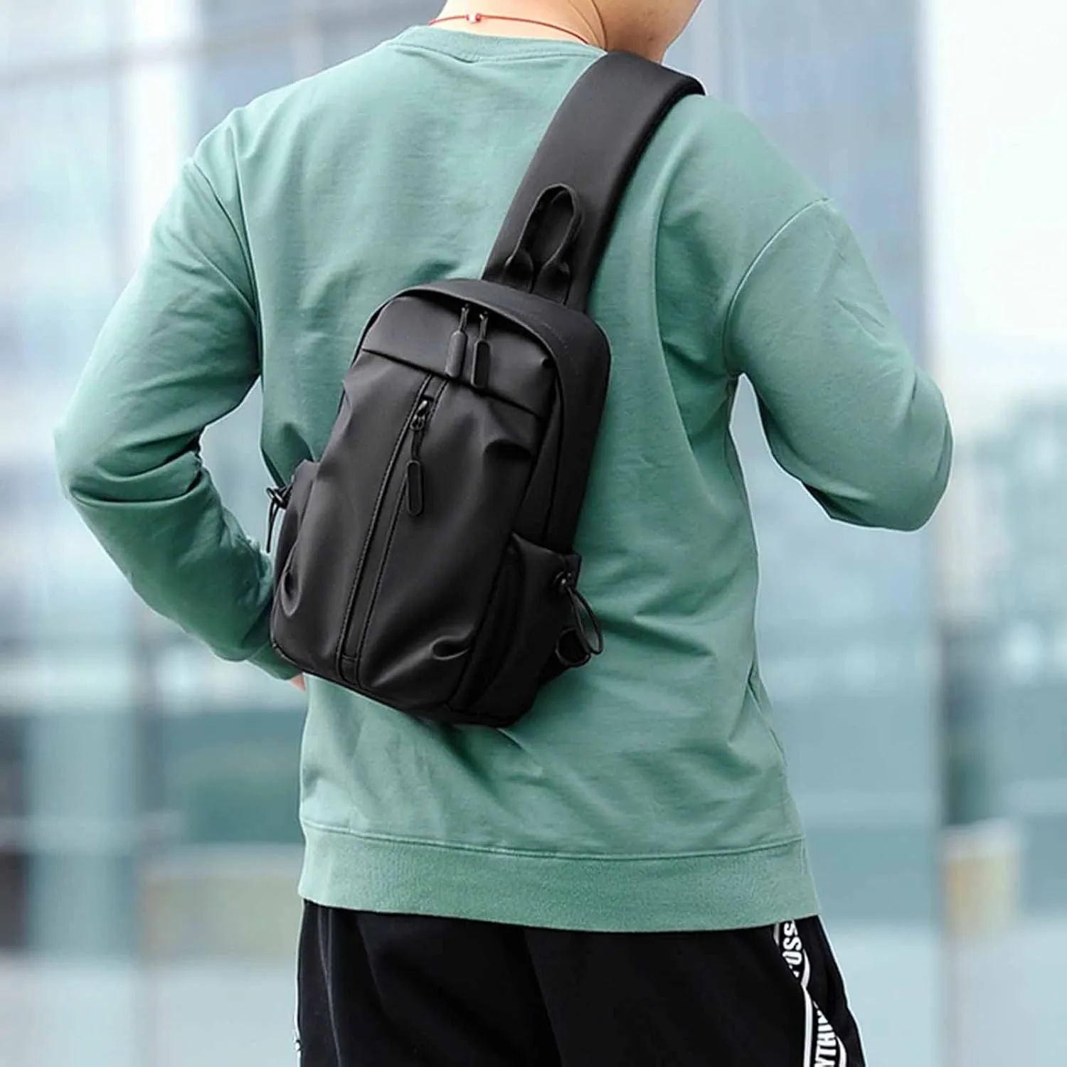 Hiking Daypack for Women Men New Men's Chest Bag Korean Chaoku Backpack Business Leisure Functional Travel One