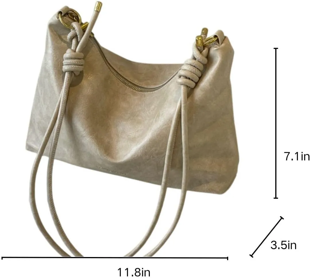 Hobo Bag for Women,Large Soft Trendy Shoulder Handbag, Vintage Crossbody Leather Tote Purses,Slouchy Everyday Bag