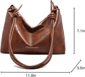 Hobo Bag for Women,Large Soft Trendy Shoulder Handbag, Vintage Crossbody Leather Tote Purses,Slouchy Everyday Bag