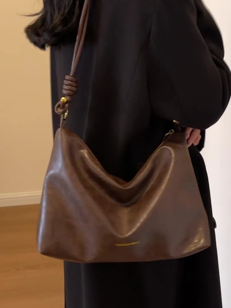 Hobo Bag for Women,Large Soft Trendy Shoulder Handbag, Vintage Crossbody Leather Tote Purses,Slouchy Everyday Bag
