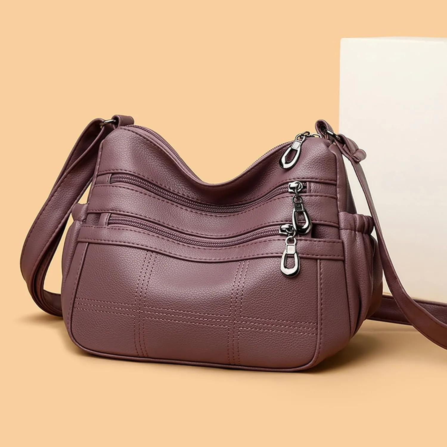 Hobo Crescent Crossbody Bag for Women Nylon Shoulder Hobo Purse with Adjustable Strap