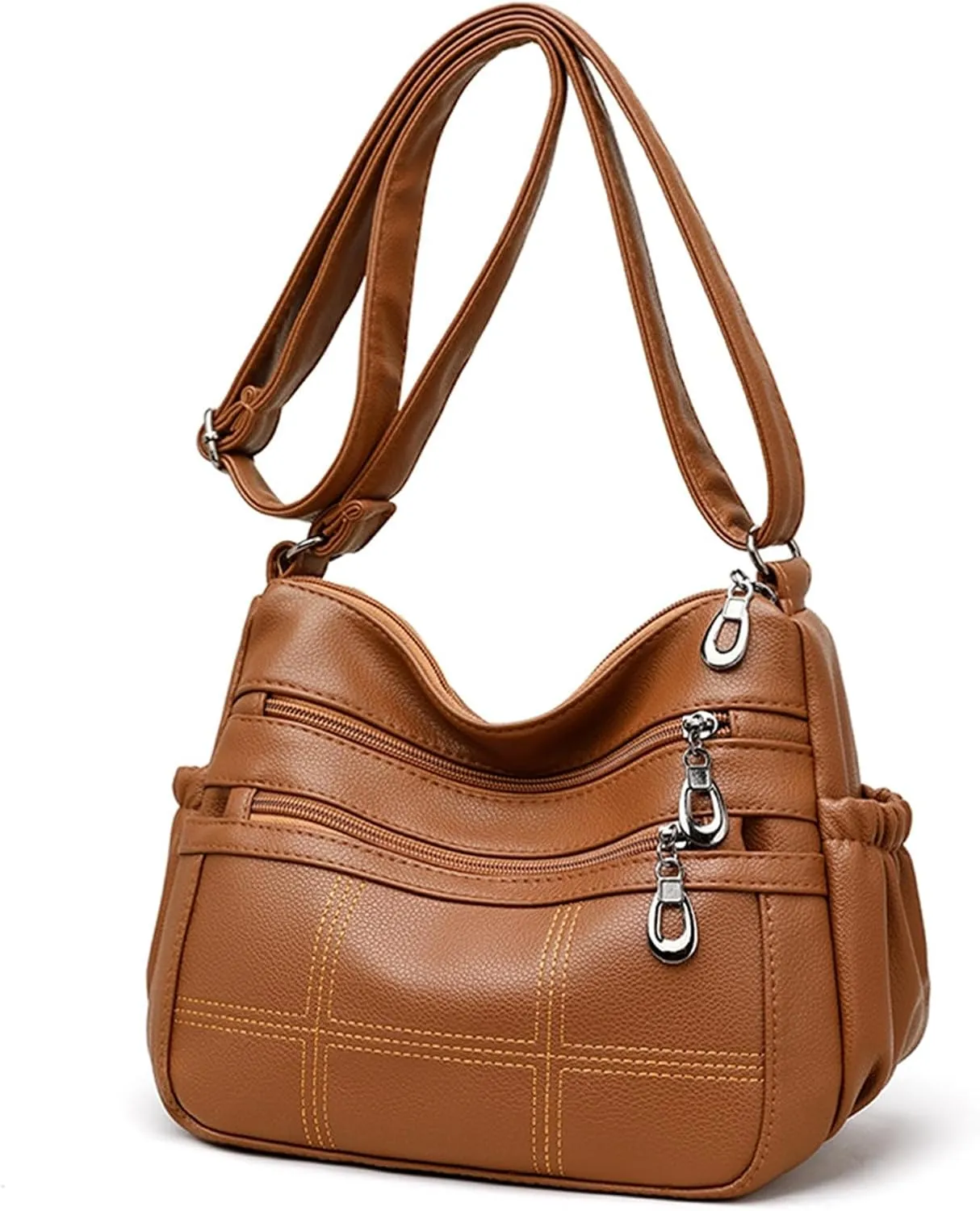 Hobo Crescent Crossbody Bag for Women Nylon Shoulder Hobo Purse with Adjustable Strap