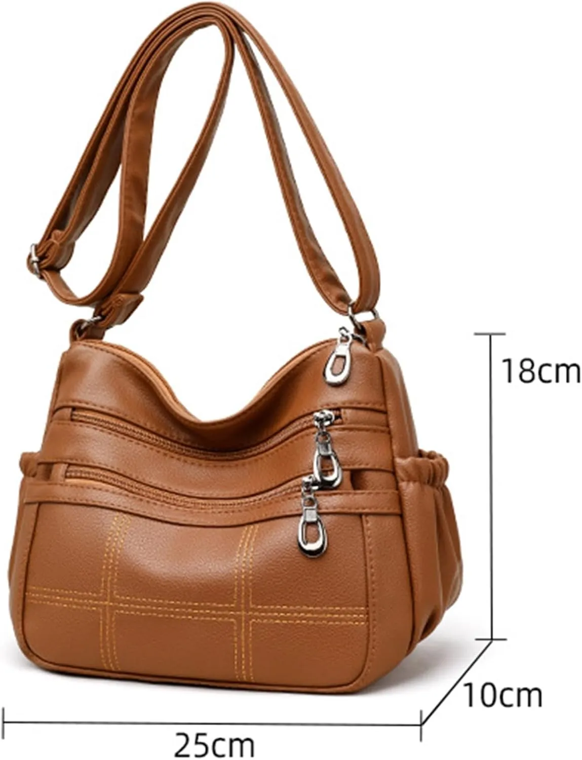 Hobo Crescent Crossbody Bag for Women Nylon Shoulder Hobo Purse with Adjustable Strap
