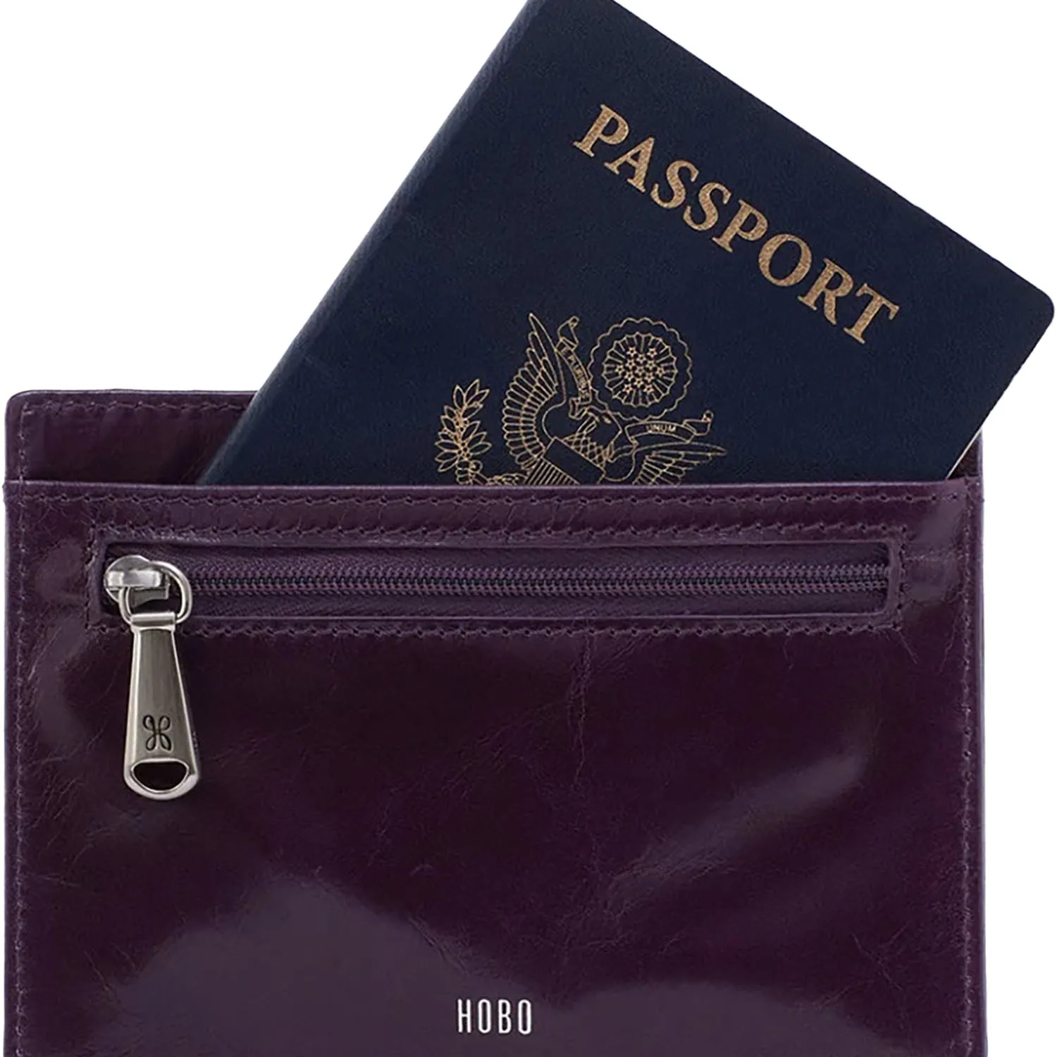 Hobo Euro Slide Deep Purple Polished Leather
