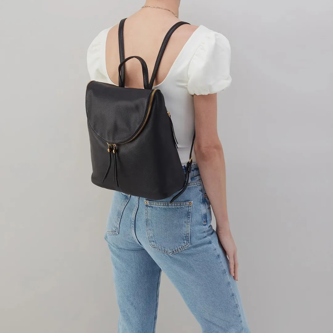 Hobo Fern Backpack Pebbled Leather - Dark Elm