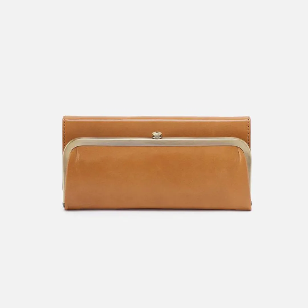 Hobo Rachel Continental Wallet Polished Leather- Natural