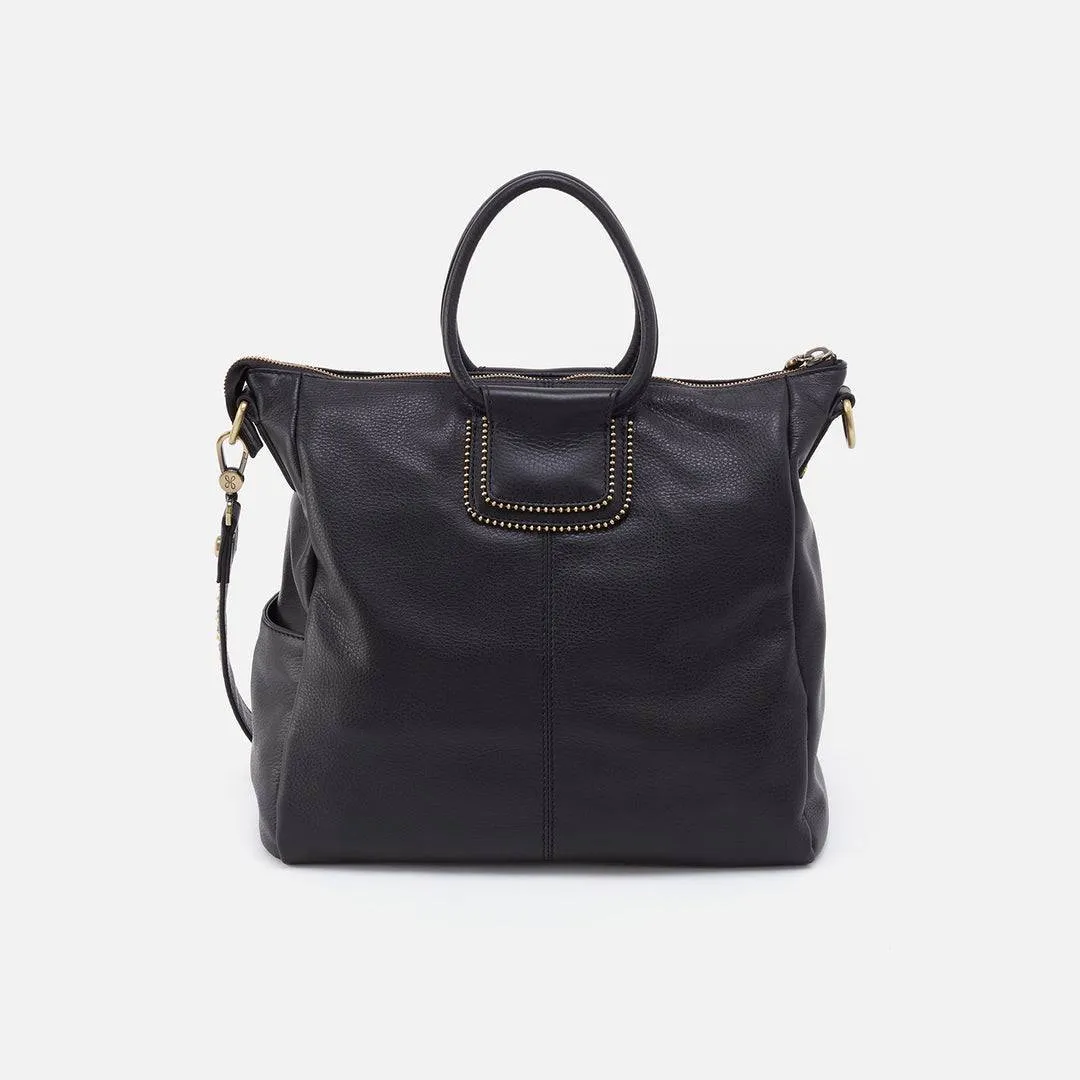 Hobo - Sheila Large Satchel - Black With Ball Chain Strap