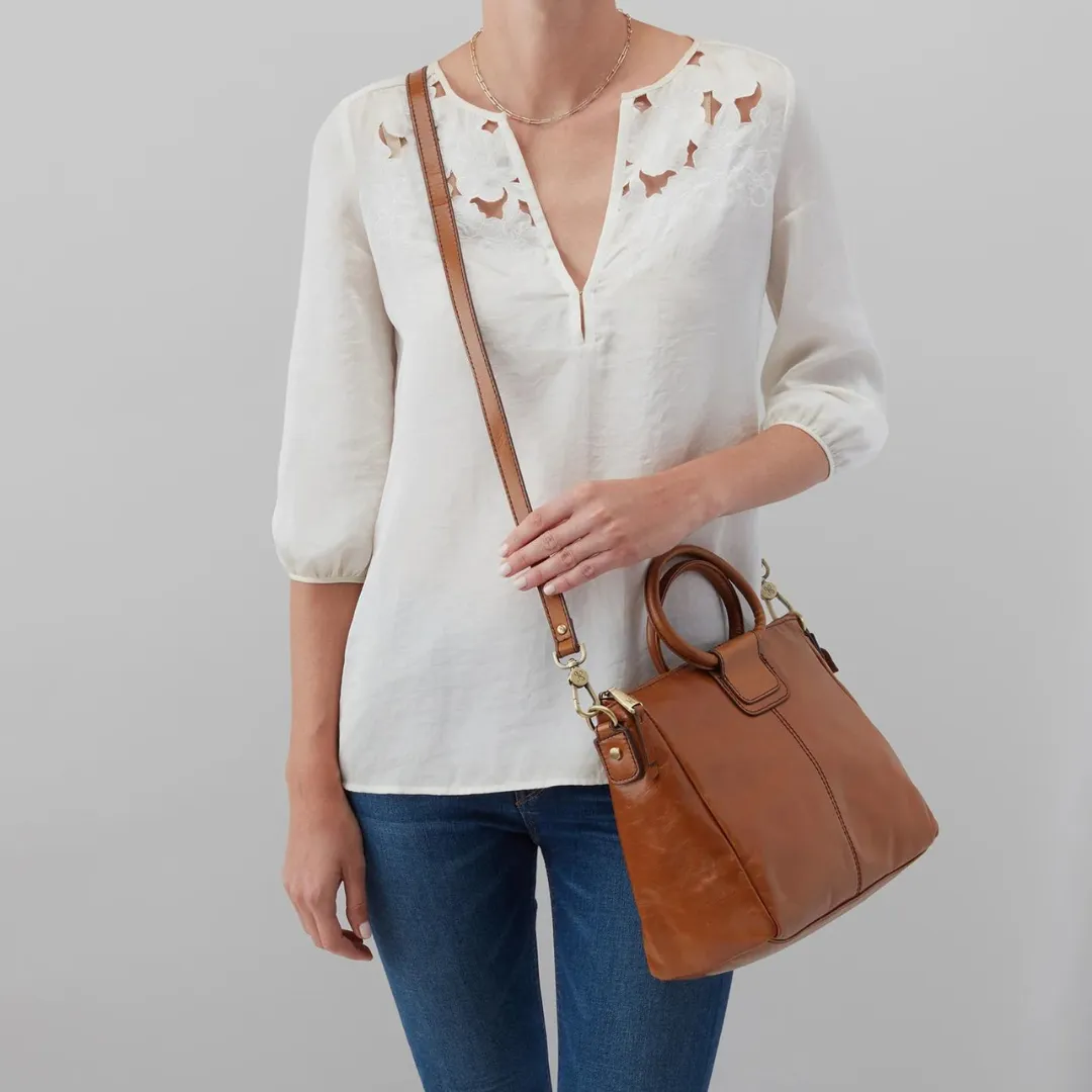 Hobo Sheila Medium Satchel Polished Leather