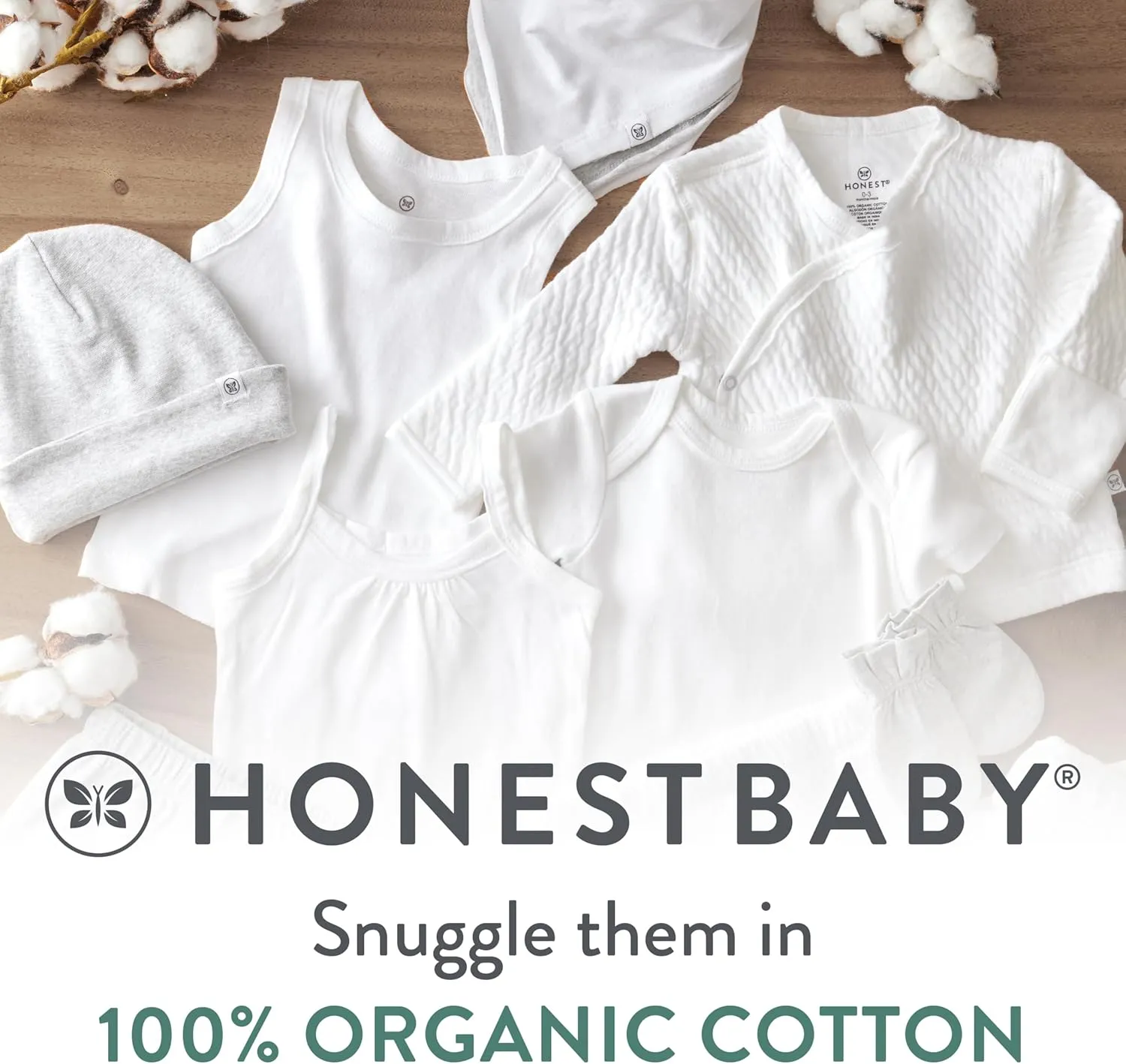 HonestBaby Unisex Baby 3 Pack Short Sleeve Side Snap Kimono Bodysuit 100% Organic Cotton for Infant Baby Boys, Girls