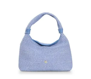 Hydra Straw Mini Hobo Bag Sky