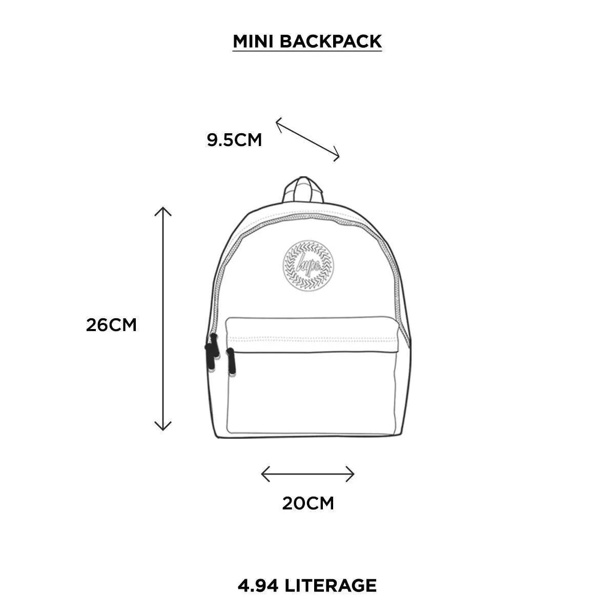 Hype Black Speckle Mini Backpack