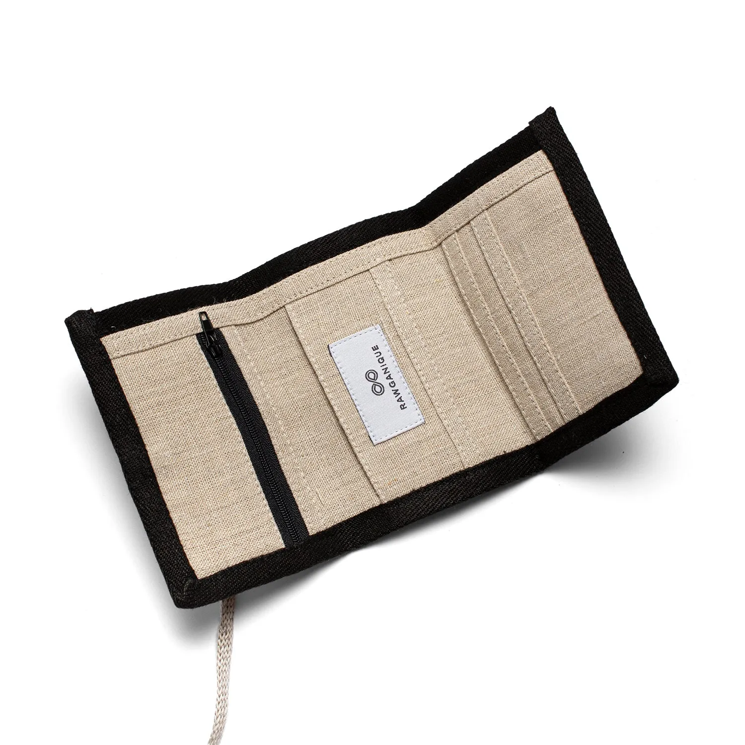 IDAHO 100% Organic Hemp Trifold Wallet (Plastic-free, Vegan, Velcro-free) (3.5x5)