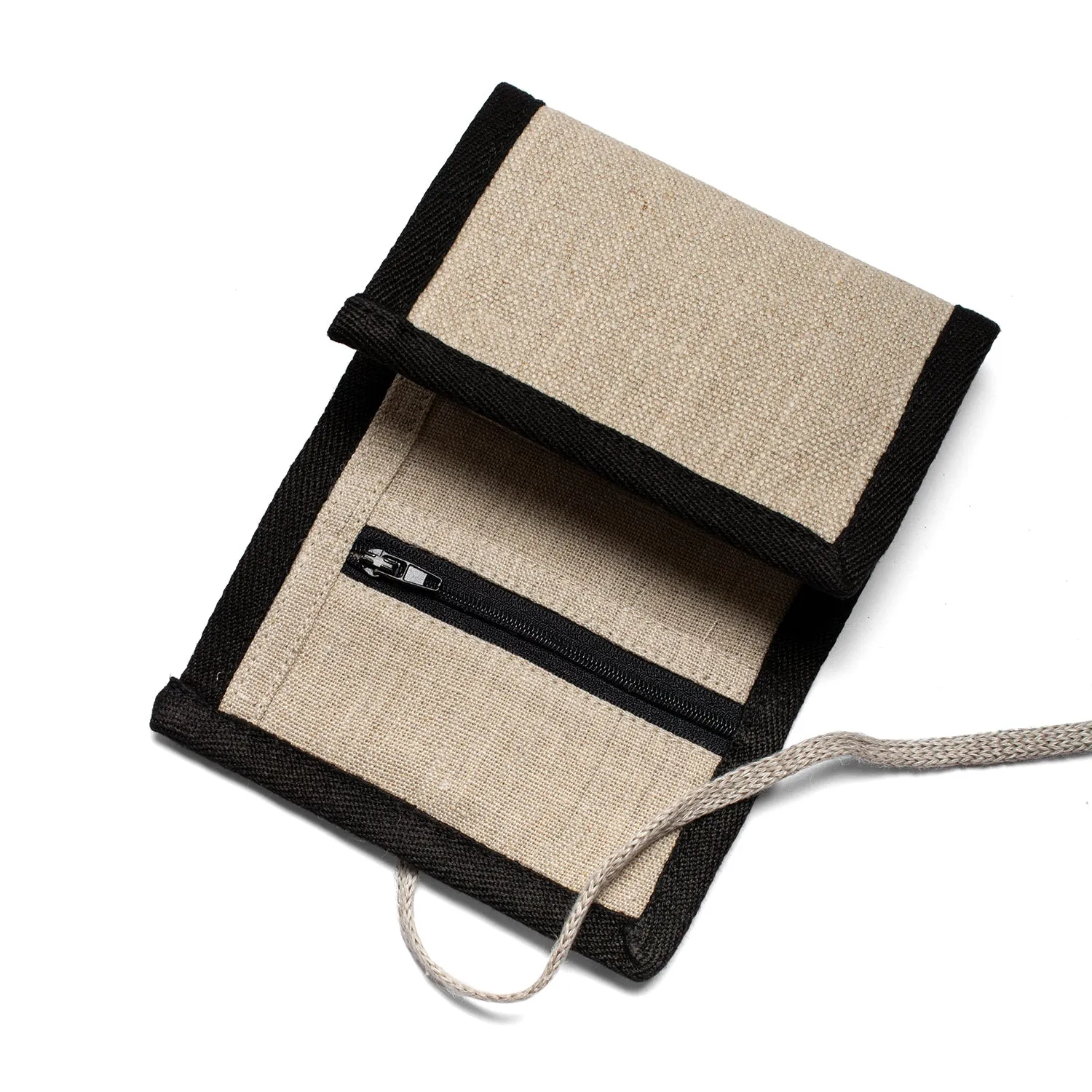 IDAHO 100% Organic Hemp Trifold Wallet (Plastic-free, Vegan, Velcro-free) (3.5x5)