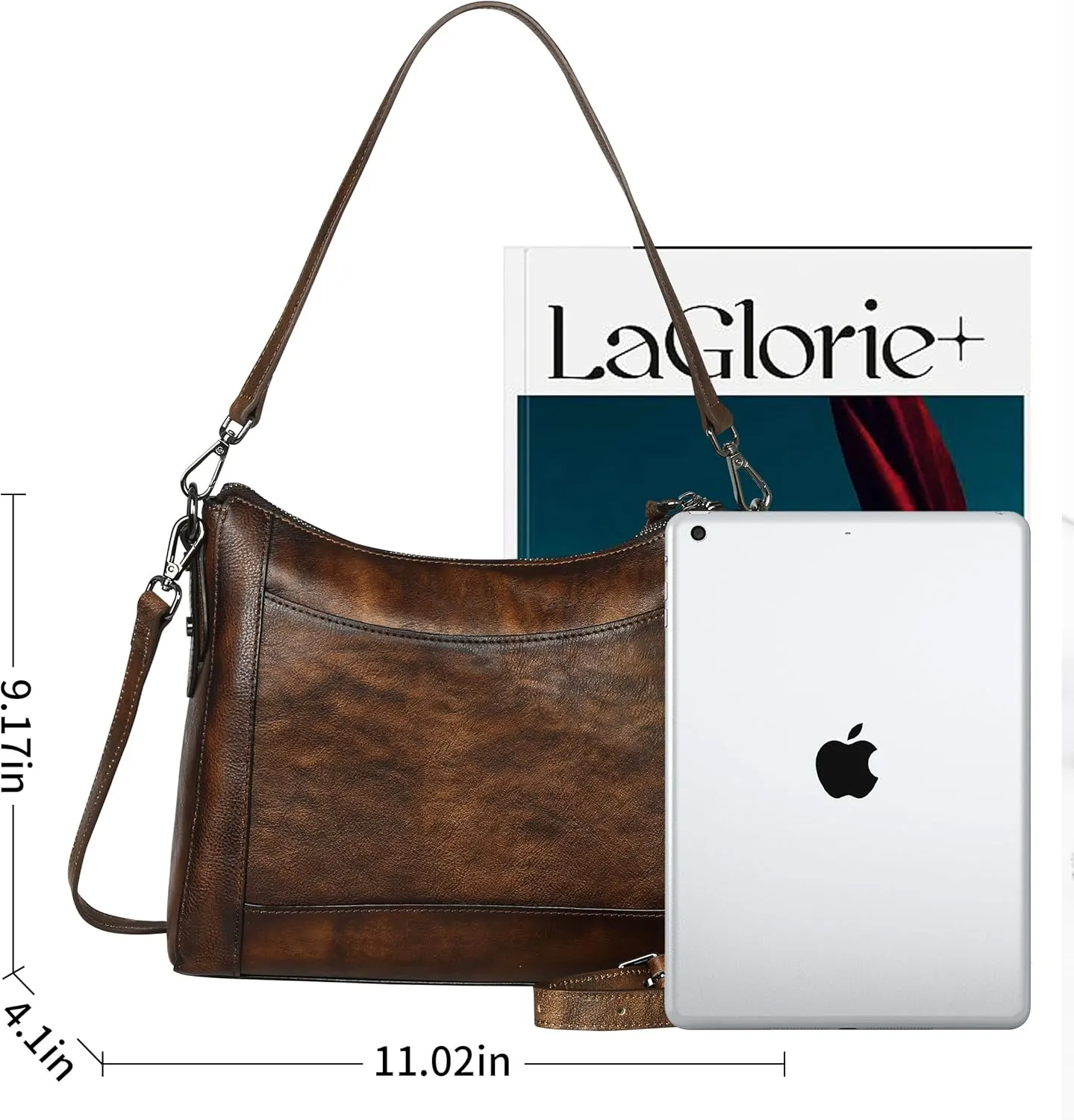Iswee Genuine Leather Purses for Women Shoulder Handbags Designer Hobo Crossbody Purse Top Handle Purse