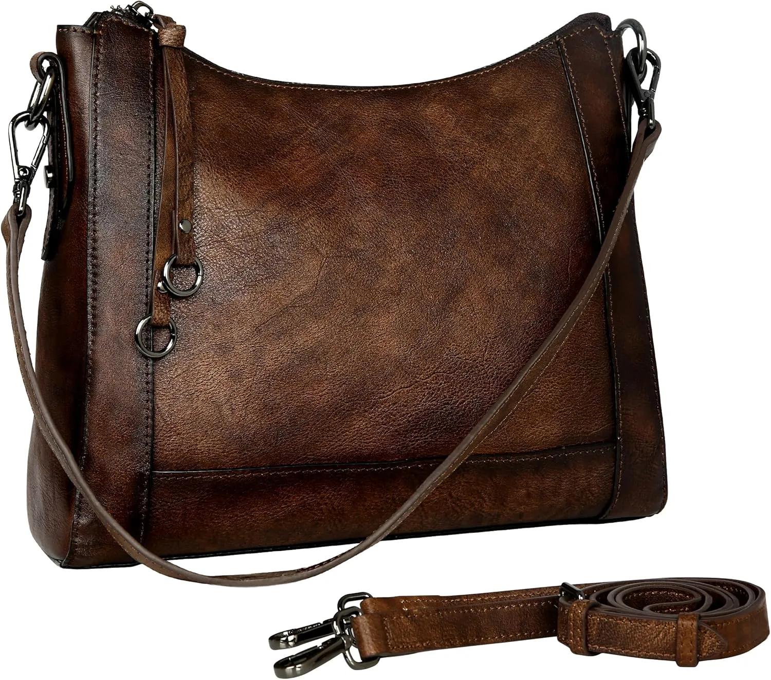 Iswee Genuine Leather Purses for Women Shoulder Handbags Designer Hobo Crossbody Purse Top Handle Purse