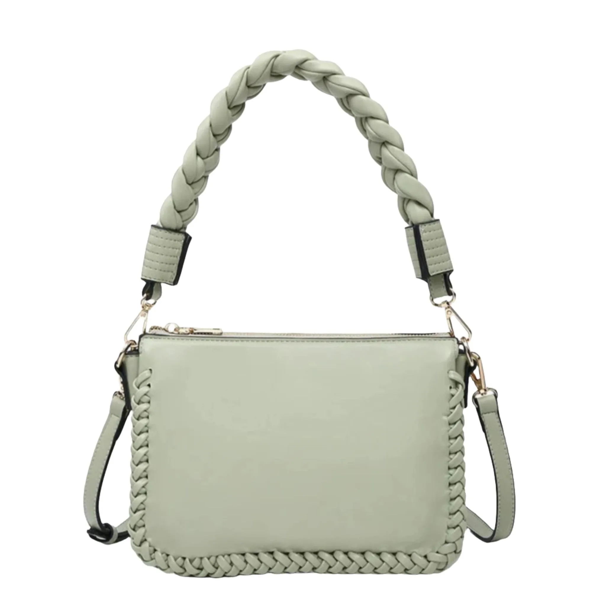 Jen & Co Judith Braided Whipstitch Handle Bag