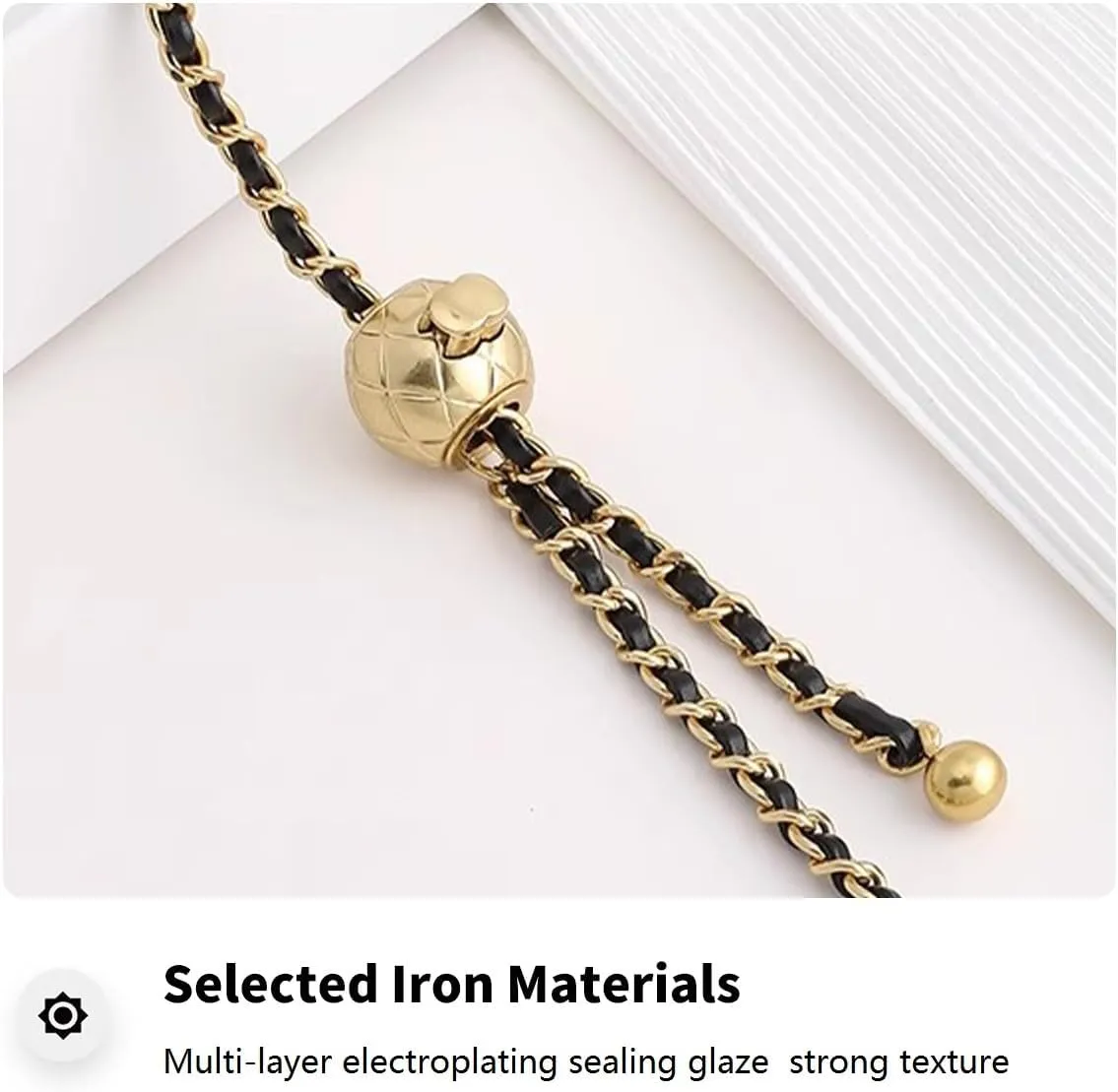 Jiesinlov Purse Chain Adjustable Shoulder Strap with Small Metal Ball Replacement Transformation Crossbody Handbag