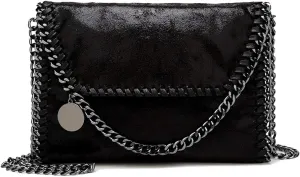 JOTHIN Crossbody Bags for Women Designer Handbags for Women Black Clutch Chain Crossbody Purse Women's Shoulder Handbags(Black)