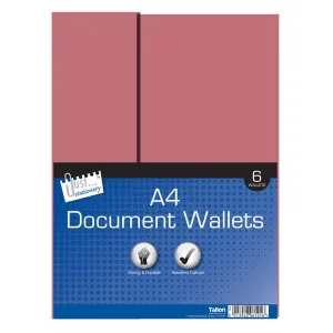 Just Stationery A4 Document Wallets | Pack of 6