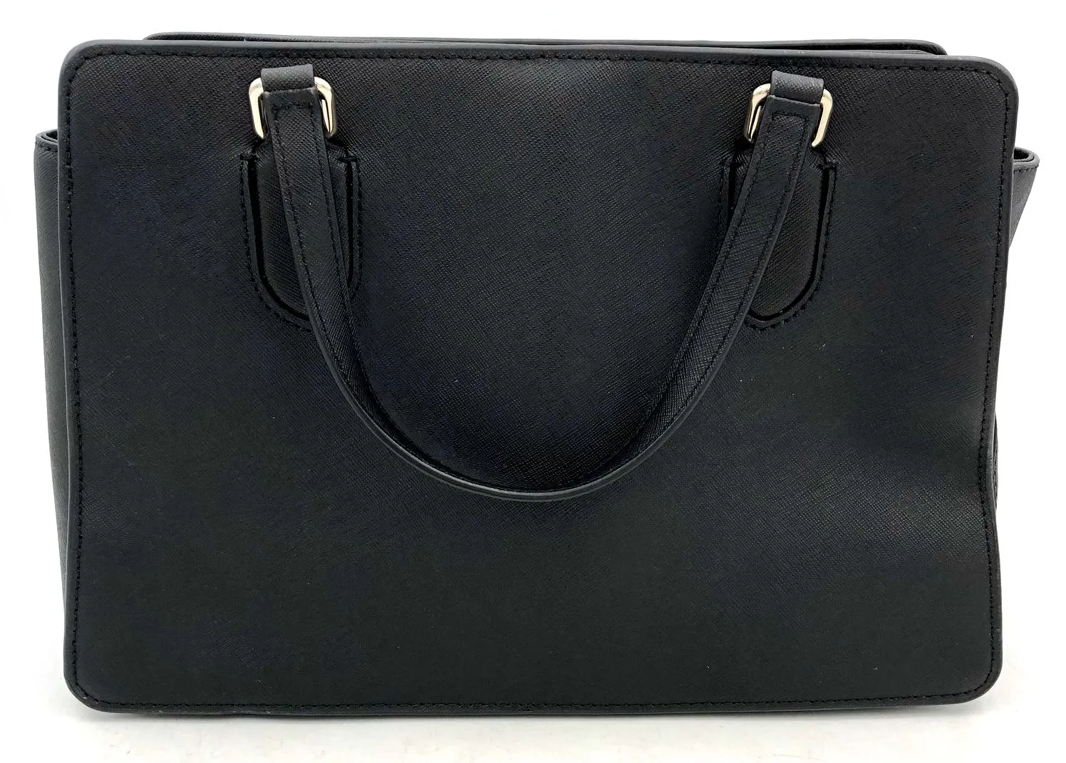Kate Spade Black Saffiano Leather Satchel with Gold-Tone Hardware ( COA)