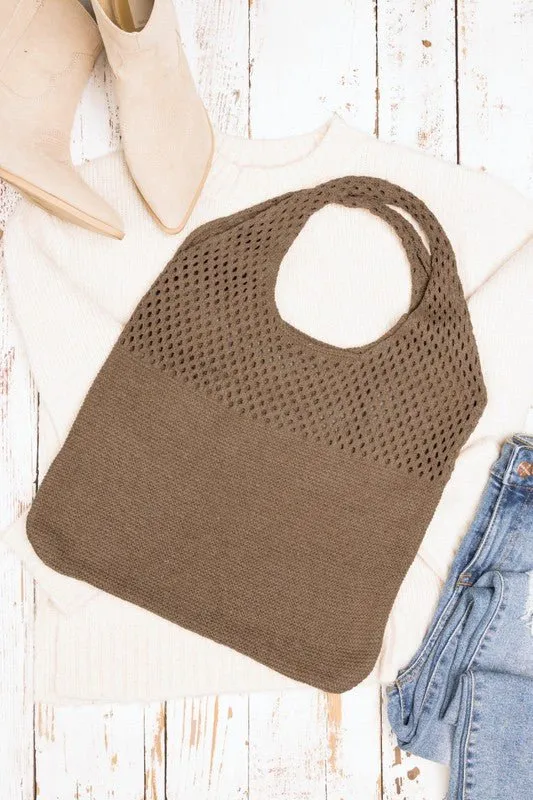 Keeping Up With You Soft Knit Large Hobo Bag