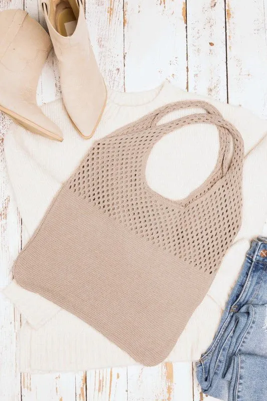 Keeping Up With You Soft Knit Large Hobo Bag
