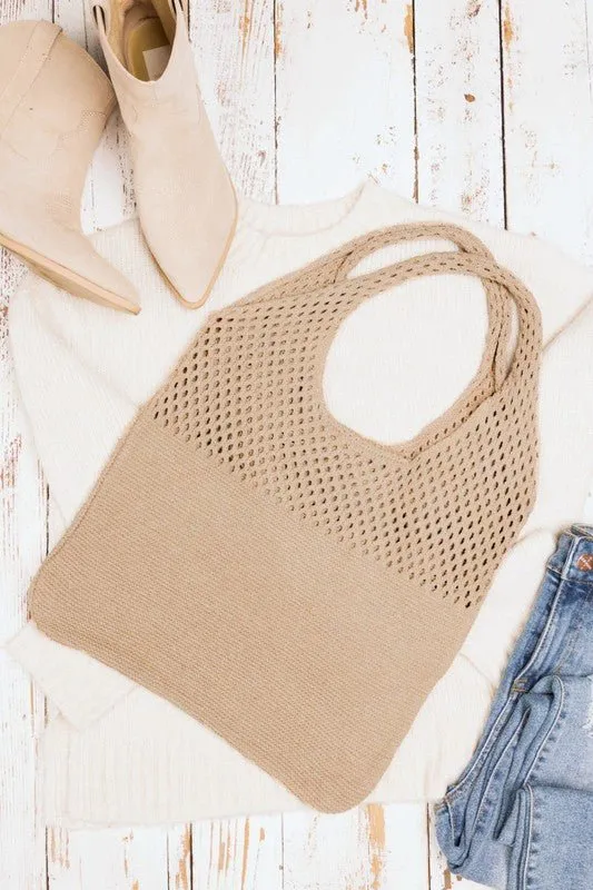 Keeping Up With You Soft Knit Large Hobo Bag