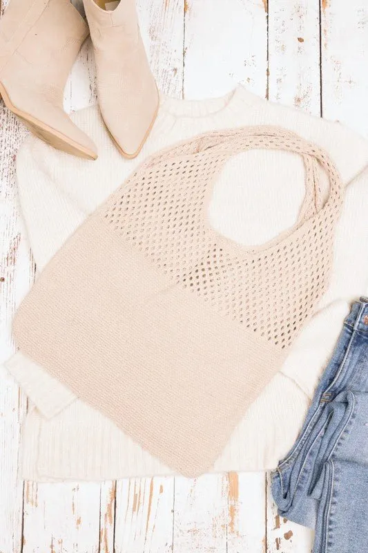 Keeping Up With You Soft Knit Large Hobo Bag