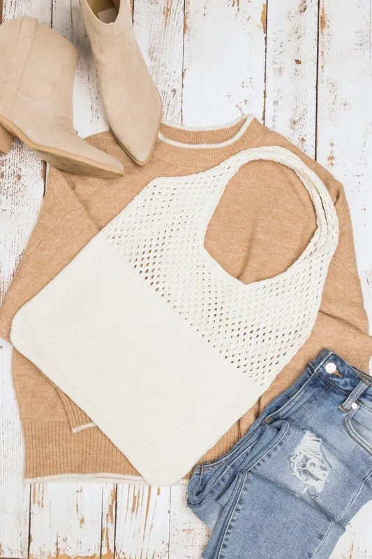 Keeping Up With You Soft Knit Large Hobo Bag