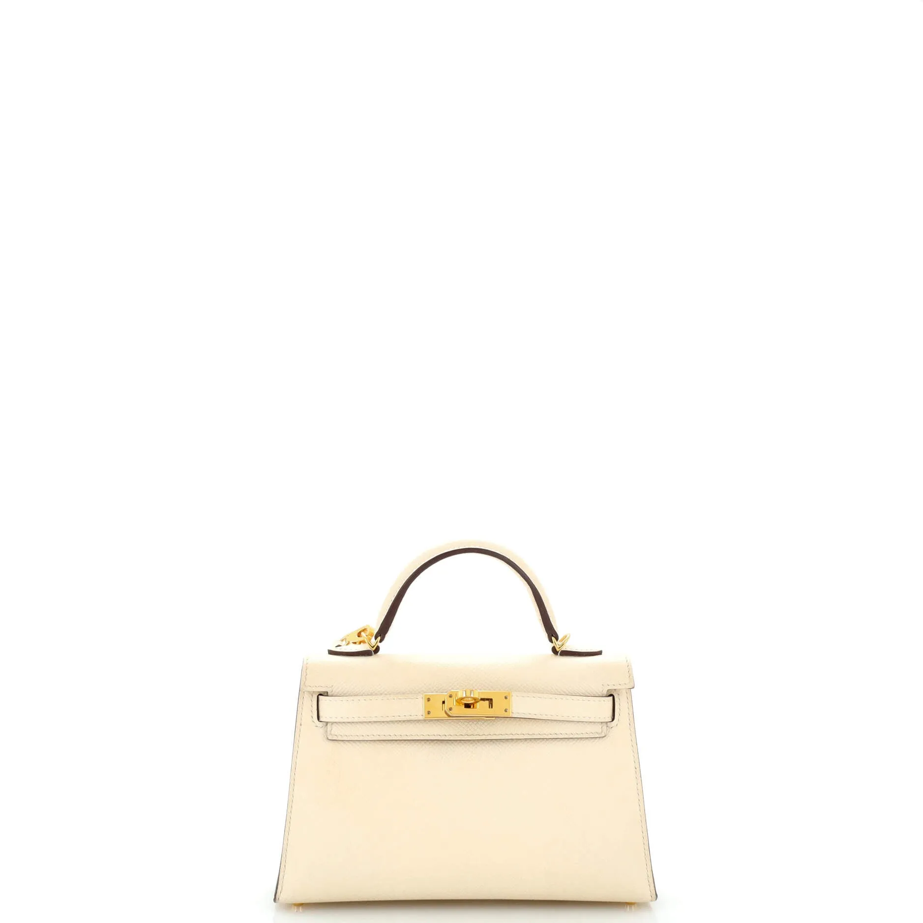 Kelly Mini II Bag Light Epsom with Gold Hardware 20