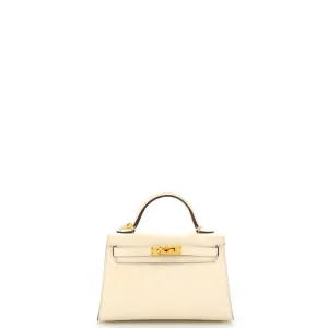 Kelly Mini II Bag Light Epsom with Gold Hardware 20