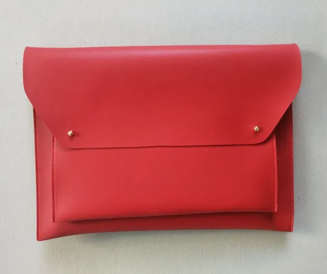 Korean new women envelope clutch bag Simple pu leather female Commuter A4 briefcase Large capacity Laptop bag Day Clutches bolsa
