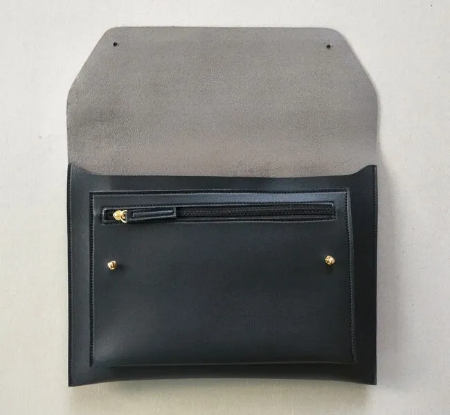 Korean new women envelope clutch bag Simple pu leather female Commuter A4 briefcase Large capacity Laptop bag Day Clutches bolsa