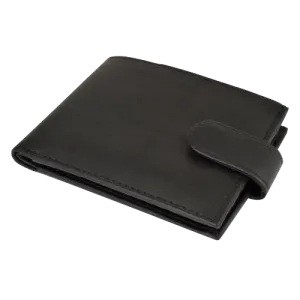 L27532 - BEE-SECURE Black Leather Bifold RFID Wallet