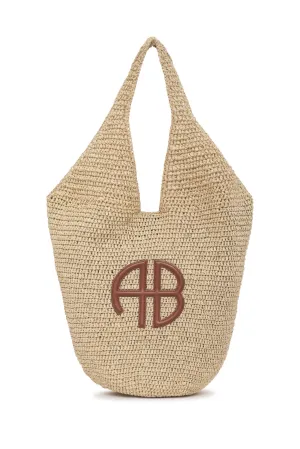 Large Leah Hobo - Natural With Cognac