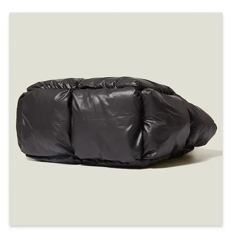 Large Padded Quilted Solid Tote Bag
